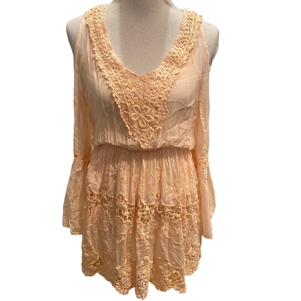 Scandal Susana-De Italian Silk Dress Embroidered Lace New with tags